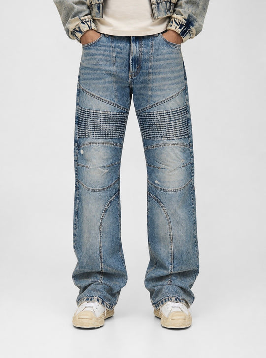 Biker jeans vintage blue