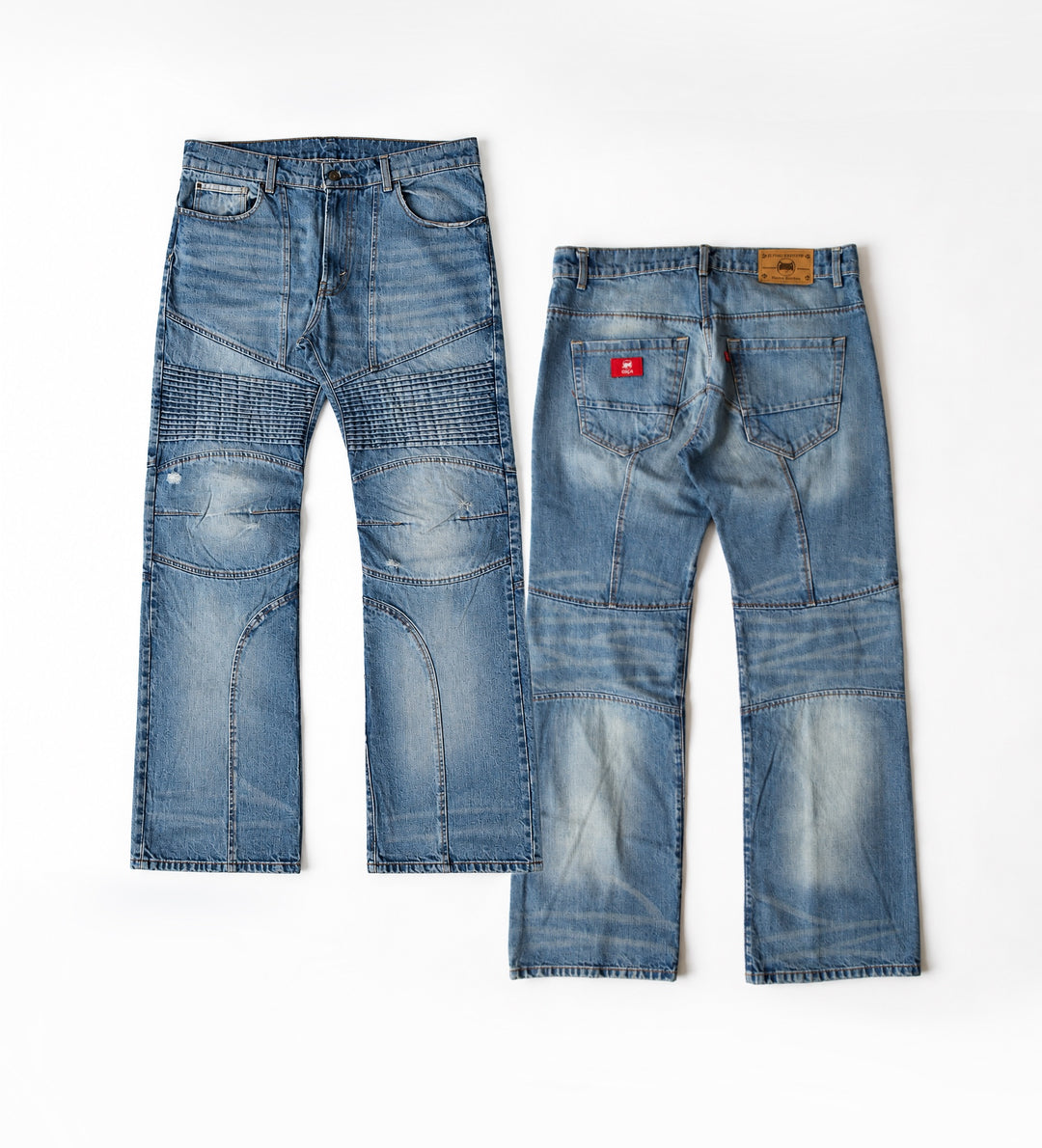 Biker jeans vintage blue