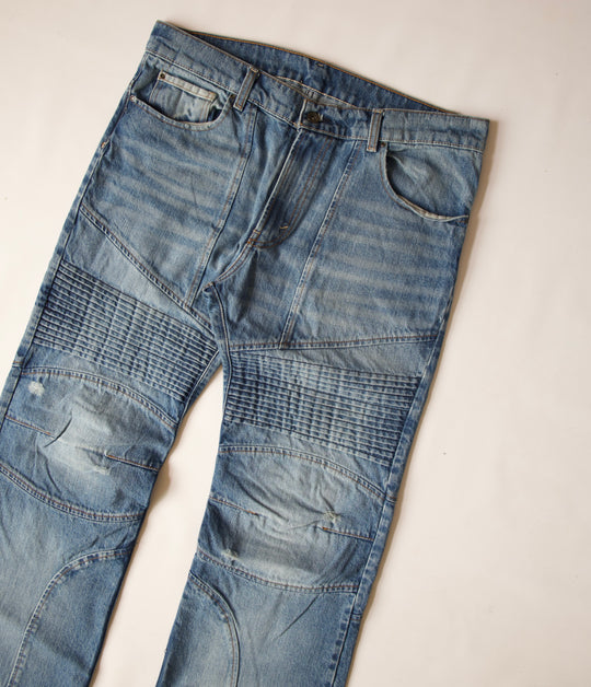Biker jeans vintage blue