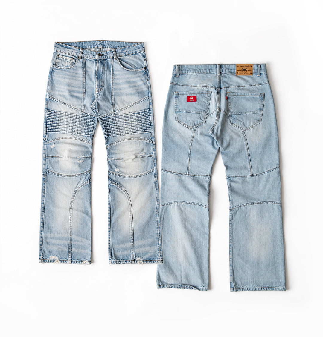 Biker jeans bleach