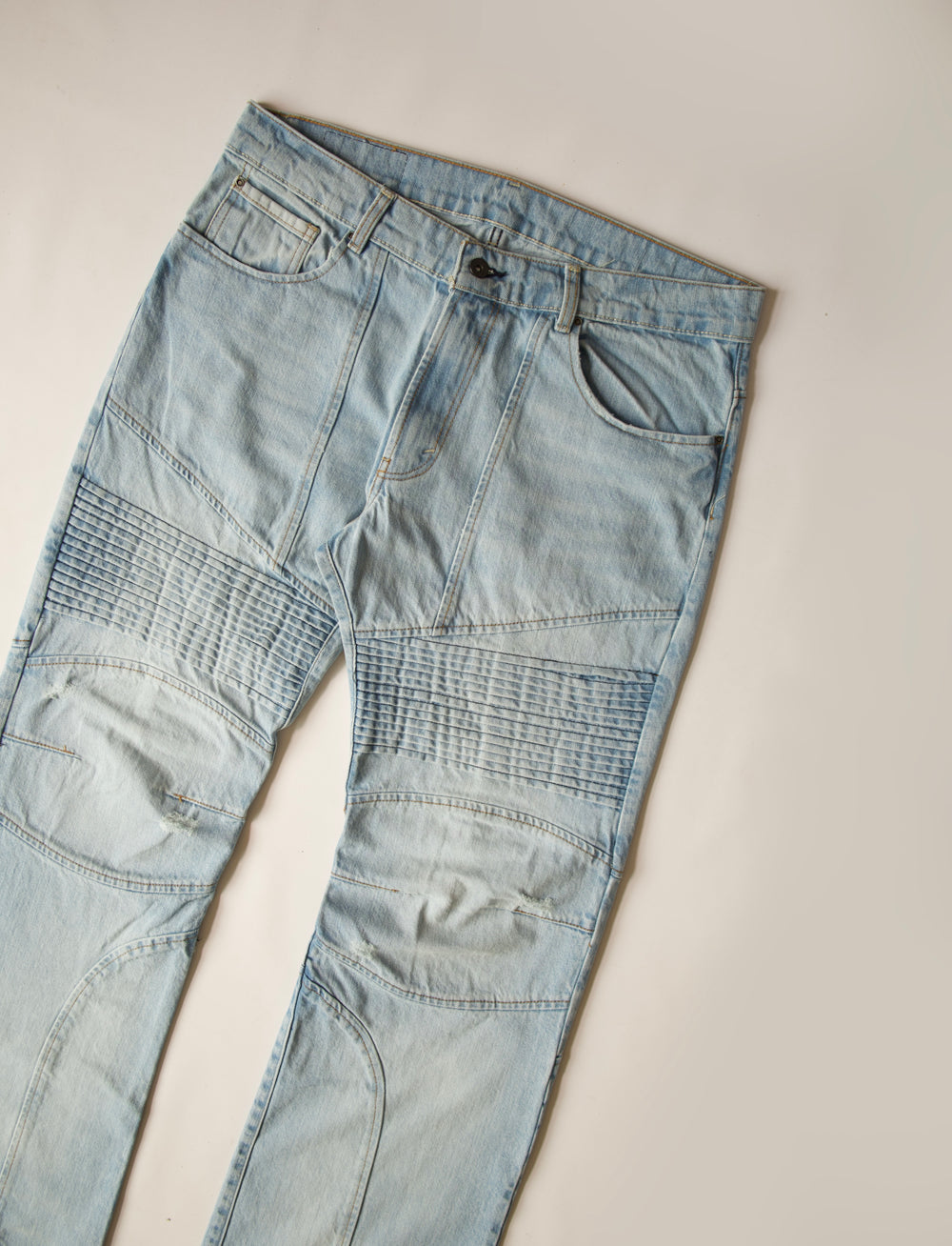 Biker jeans bleach