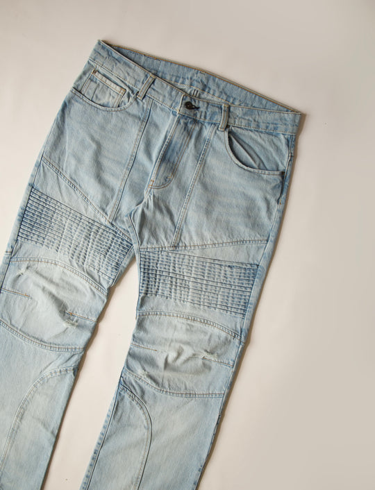 Biker jeans bleach