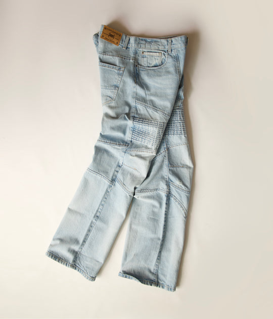 Biker jeans bleach